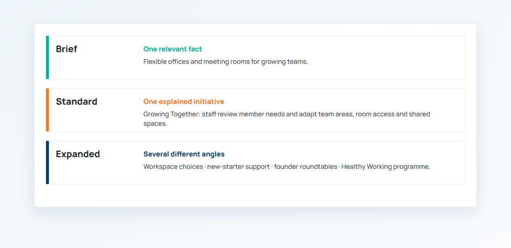 An Expanded feature supported by several distinct examples rather than one repeated claim