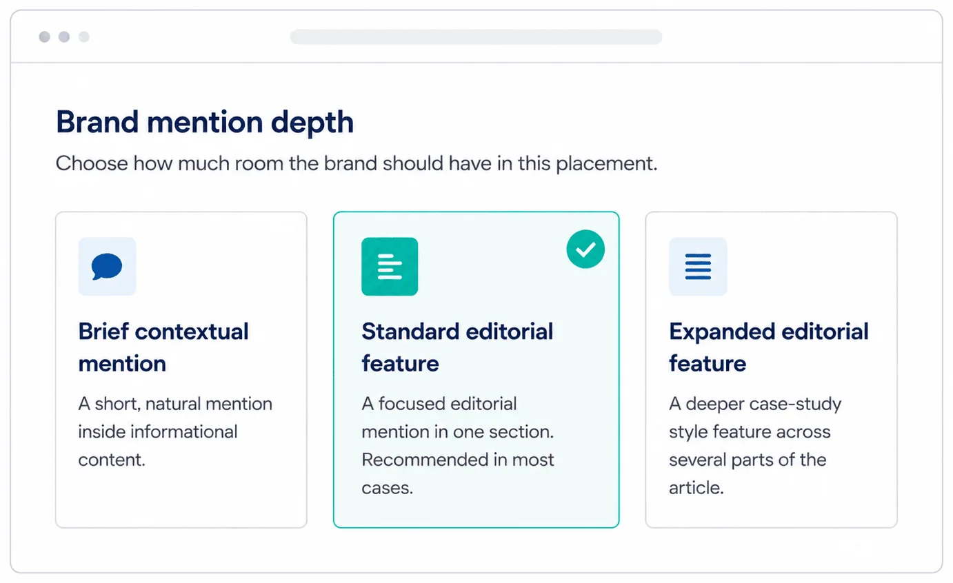 Rank Engine brand mention and content style controls