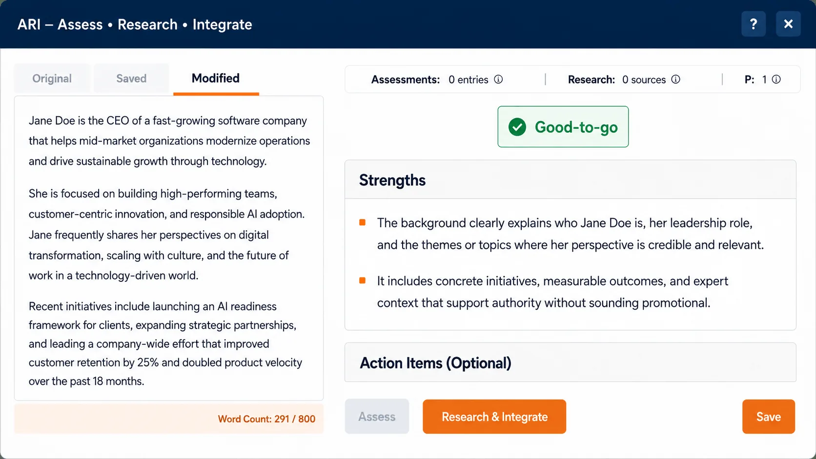 Rank Engine editorial planning interface for thought leadership placements